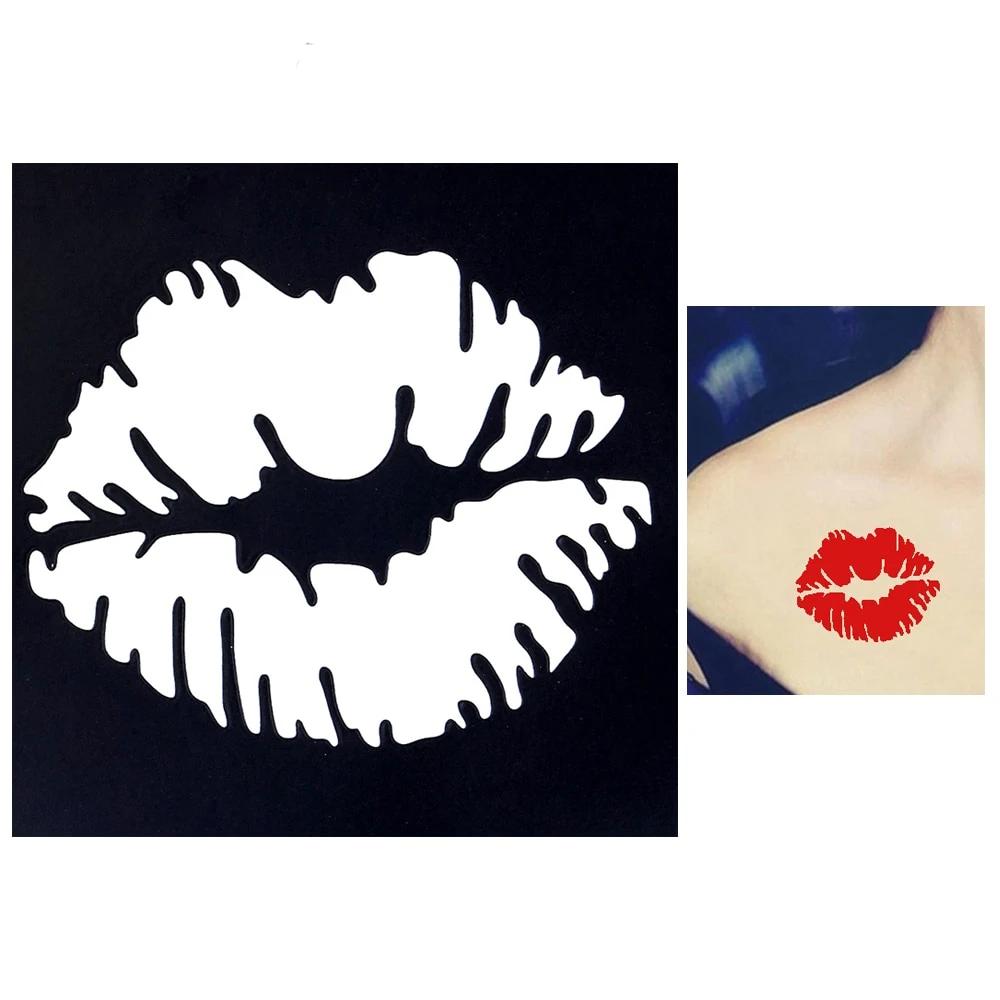 Amazon.com: 10 x Kiss Tattoo - Red Lip Temporary Tattoo Stickers -  Bachelorette Party : Beauty & Personal Care
